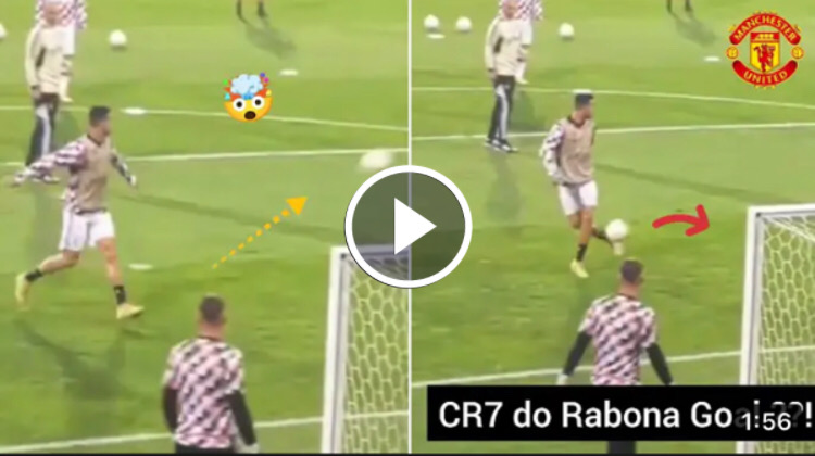 Cristiano Ronaldo Scores Rabona Goal in Training
