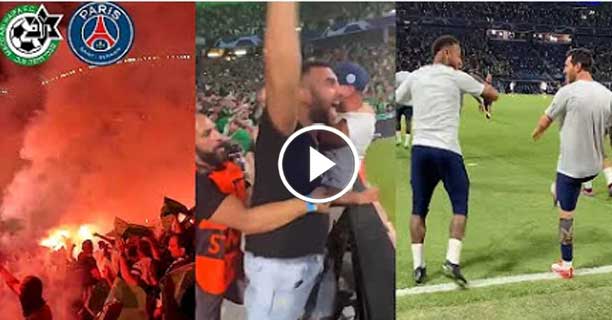 Messi And Neymar Shocked By Completely Crazy Fans vs Maccabi Haifa