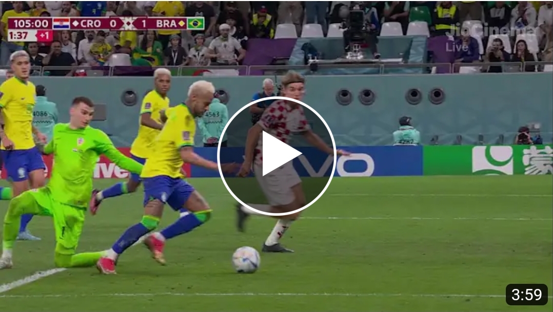 Croatia 0 – [1] Brazil Neymar Jr. Amazing Goal 106′ Minut
