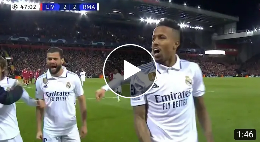 Liverpool 2 – [3] Real Madrid Eder Militao Super Header Goal