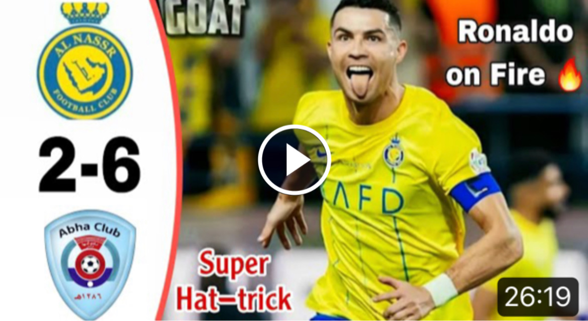 Ronaldo Hattrick on Fire-AL NASSR Vs Abha 6-2 || CR7