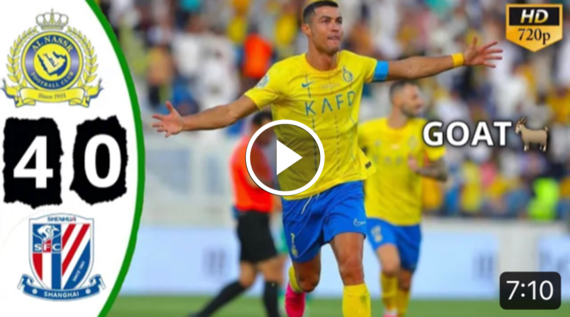 Ronaldo Brace – Al Nassr 4-0 Shanghai Shenhua – Higlights