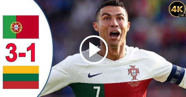 Ronaldo Hattrick!! | Portugal 3-1 Lithuania | Highlights 2024
